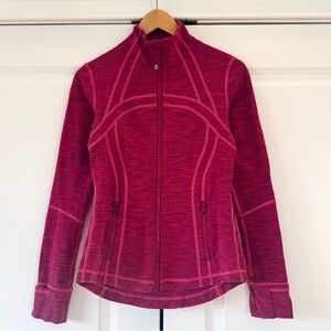 Lululemon Define jacket Berry Rumble pink space dye fitted athletic full zip 6